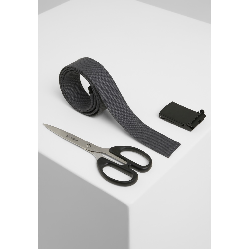 Urban Classics - Canvas Belts charcoal/black one size Canvas riem - Grijs/Zwart